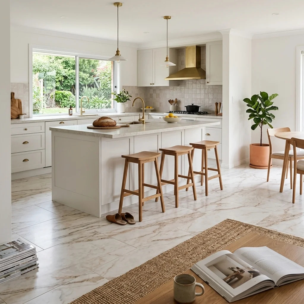 BT1124 DREAM EVEROSE1200X600 ITALIAN MATT — open-plan kitchen