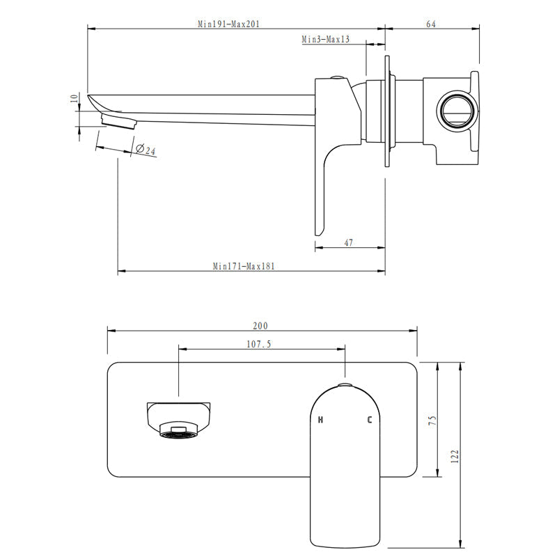 VOG - Gunmetal Spout Mixer
