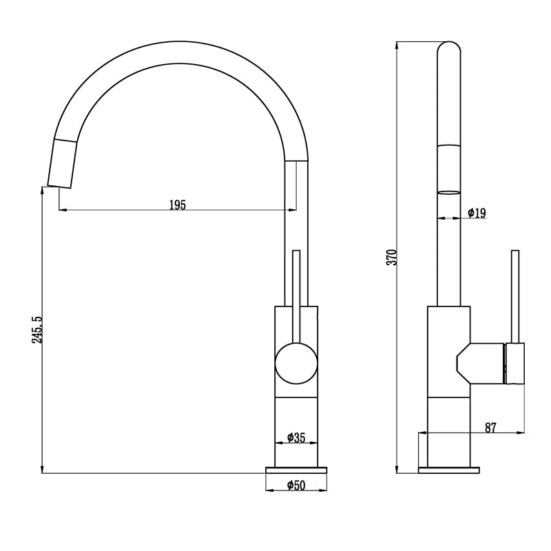 Chrome Standard Kitchen Mixer
