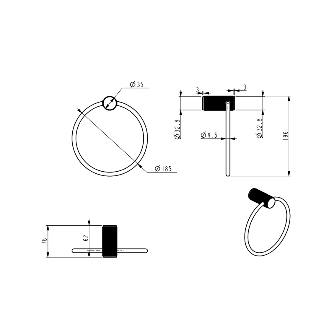Mica Fluted Towel Ring