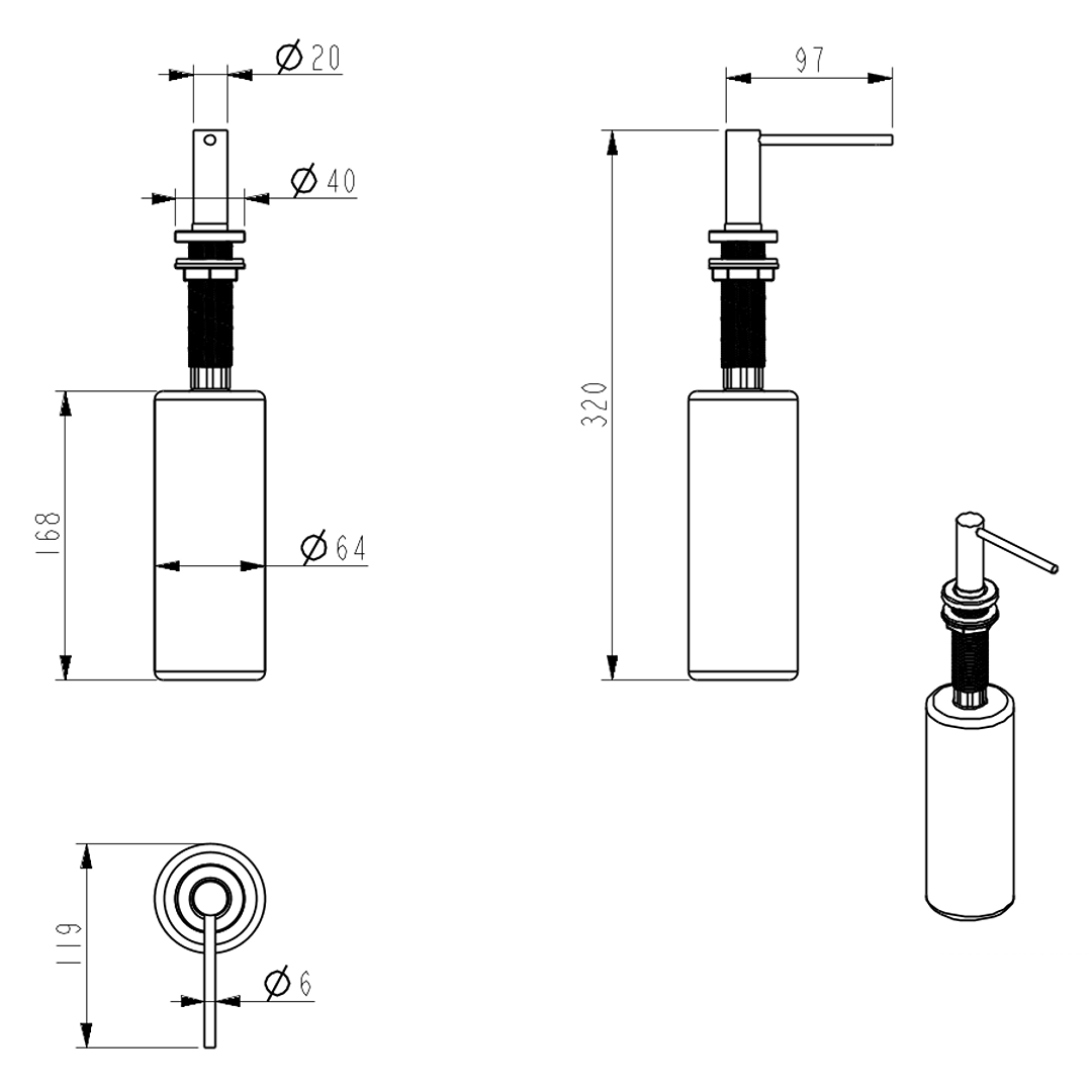 Mica Invisible Soap Dispenser