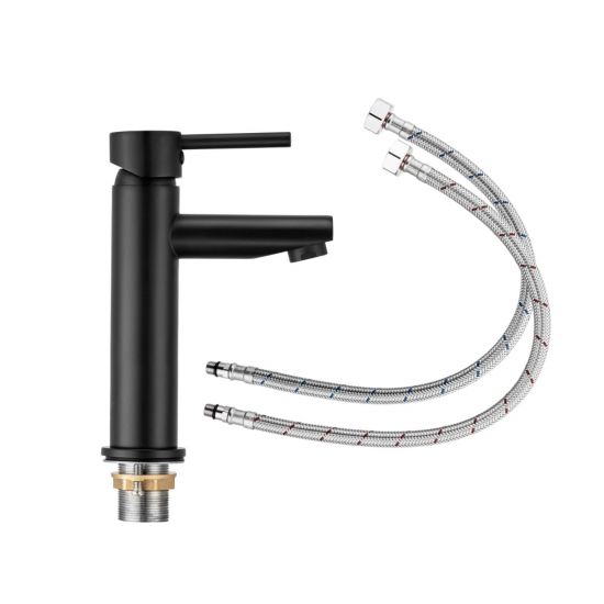 LUCID PIN Series Round Black Basin Mixer(Tall Vesion)