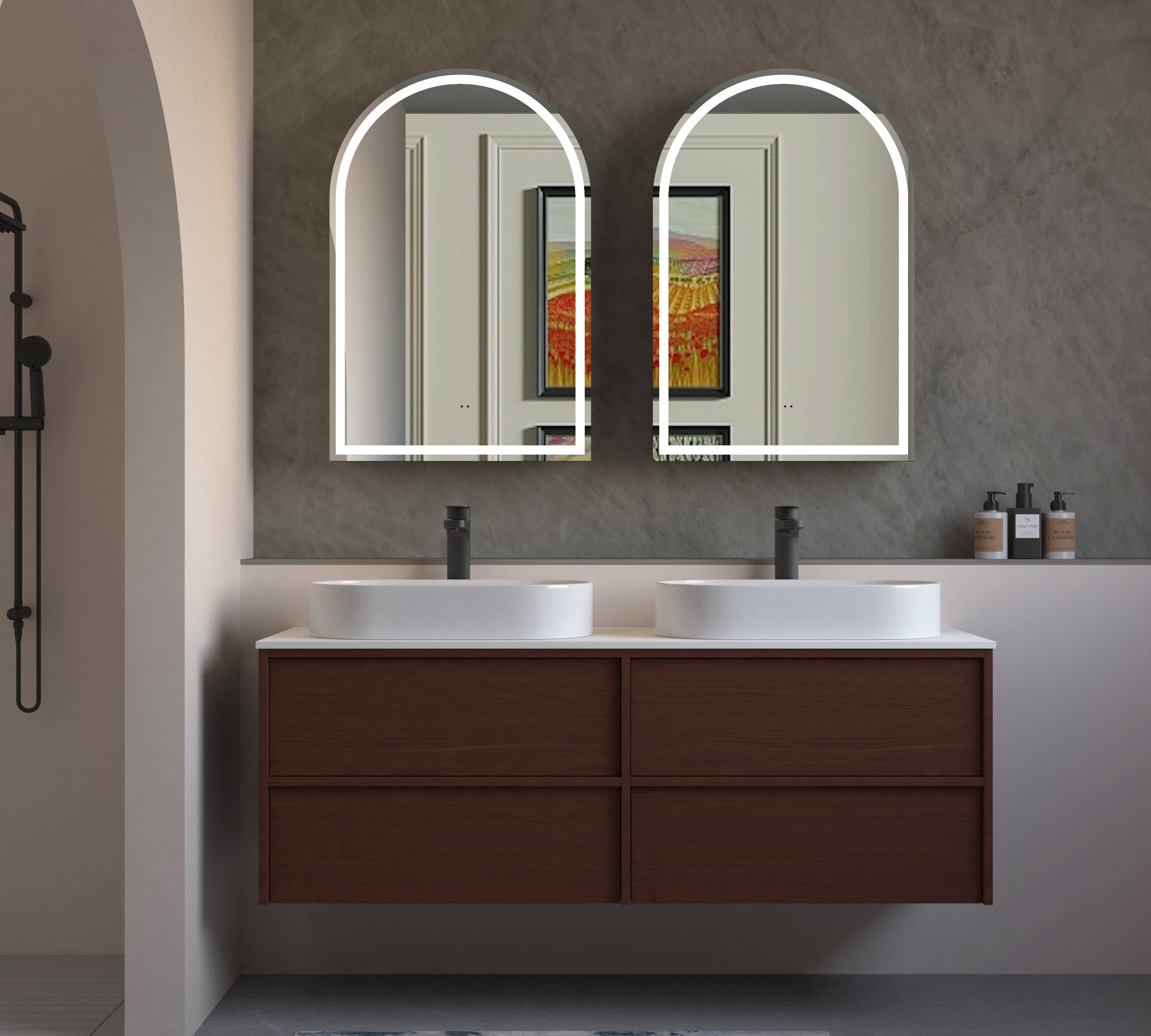 Navona 1500MM Wall Hung Shaker Vanities without Stone Top