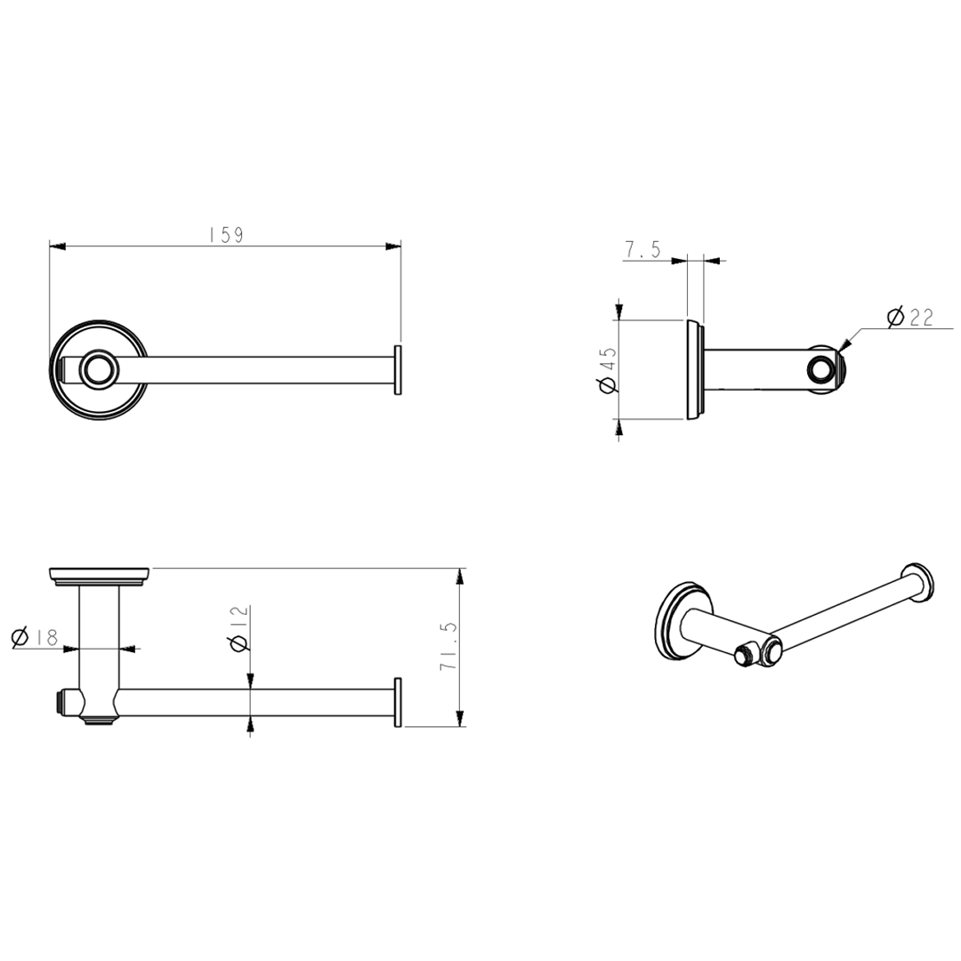 Mica Heritage Toilet Paper Holder