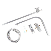 10" Square Brushed Nickel Shower Station Top Water Inlet
