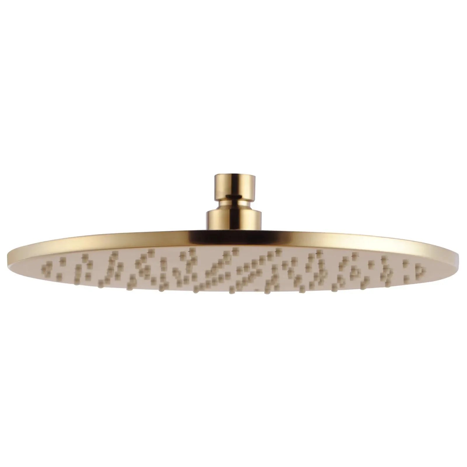 Norico Pentro 250mm Brushed Gold Solid Brass Round Rainfall Shower Head