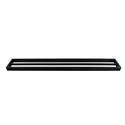 Cavallo Matte Black Square Double Towel Rail 800mm