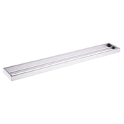 Cavallo Brushed Nickel Square Double Towel Rail 800mm