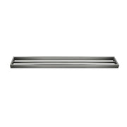 CavalloGun Metal Grey Square Double Towel Rail 800mm