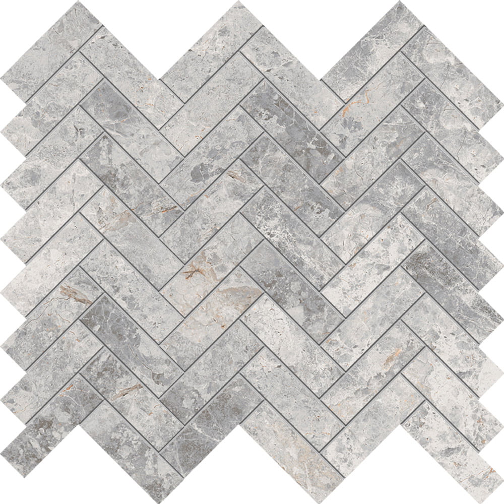 BHCS119 PARADISE TUNDRA GREY CHEVRON MOSAIC