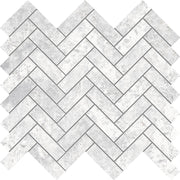 BHCS125	PARADISE TUNDRA WHITE HERRINGBONE MOSAIC