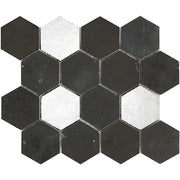 BHCS21 PETRA GREY LARGE HEXAGON MOSAIC