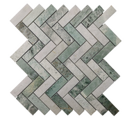 BHCV40 Calcutta Green Herringbone 23*73*7MM