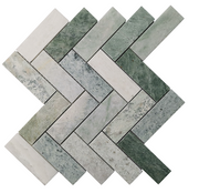 BHCV41 calcutta large green herringbone