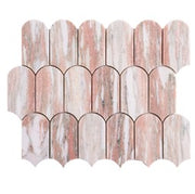 BHCV45 PINK MARBLE BEADS