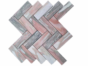 BHCV47 PINK MARBLE LARGE HERRINGBONE