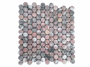 BHCV48 PINK MARBLE PENNY ROUND 23*7MM