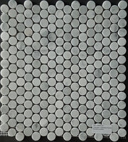 BHCS28 CARRARA PENNY ROUND MOSAIC