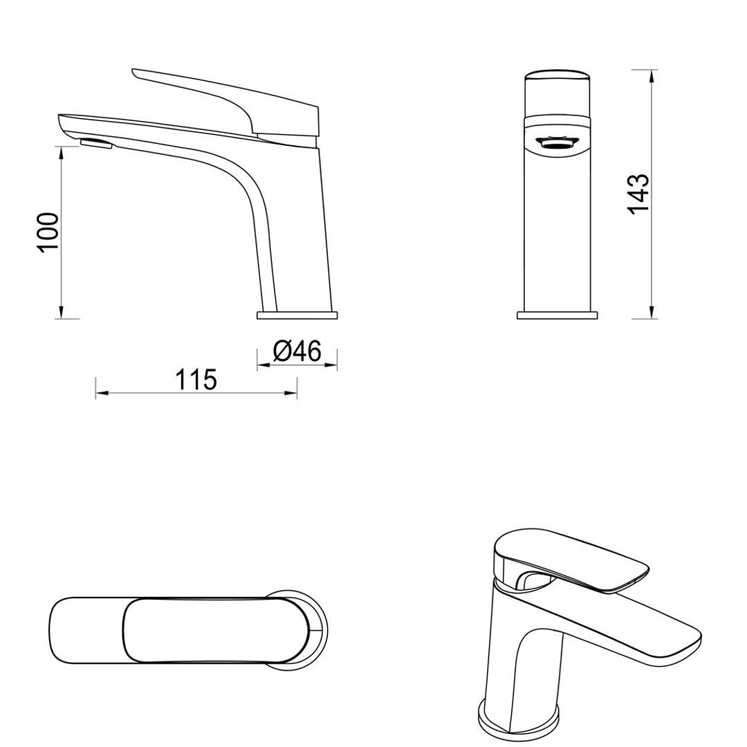 Kaza Basin Mixer