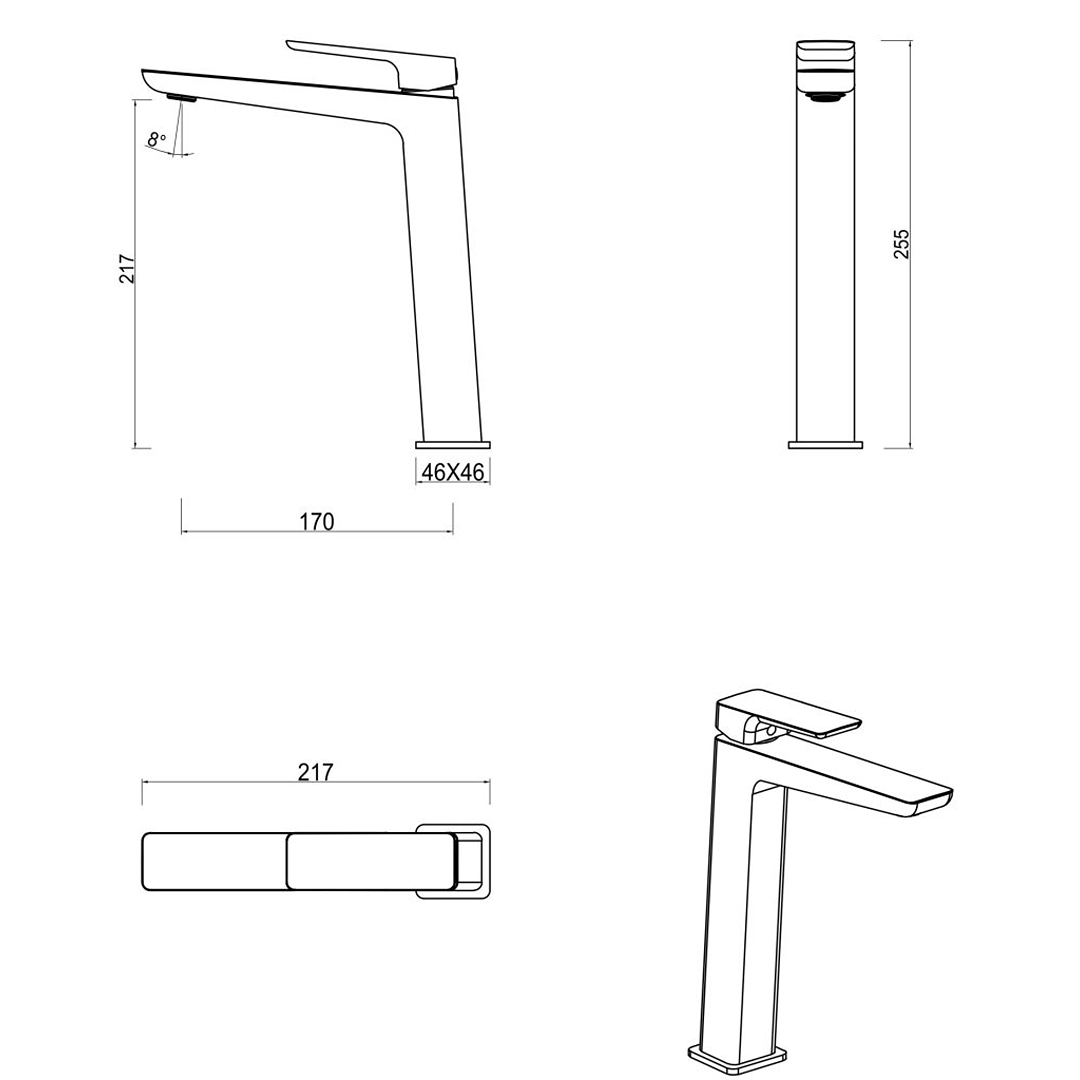 Tiago TALL Basin Mixer