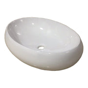 White Oval Thin Art Basin 600*400*155mm