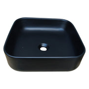 Black Square Thin Art Basin 385*385*140mm