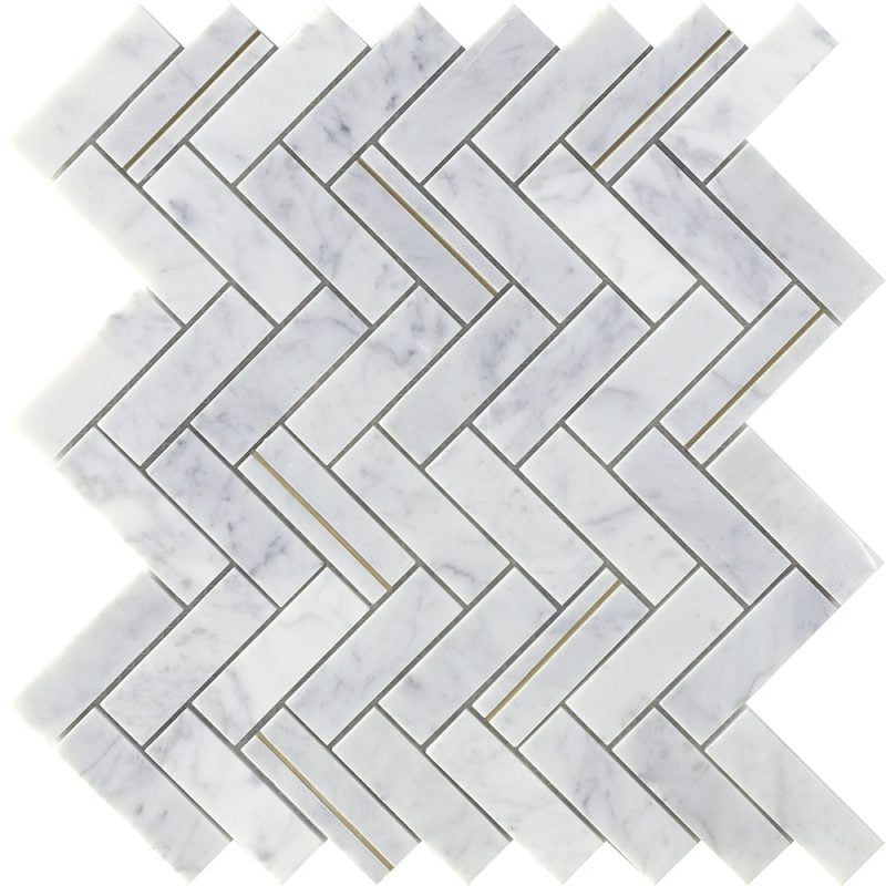 BT3338 GOLDEN HERRINGBONE CARRARA 320x280x8