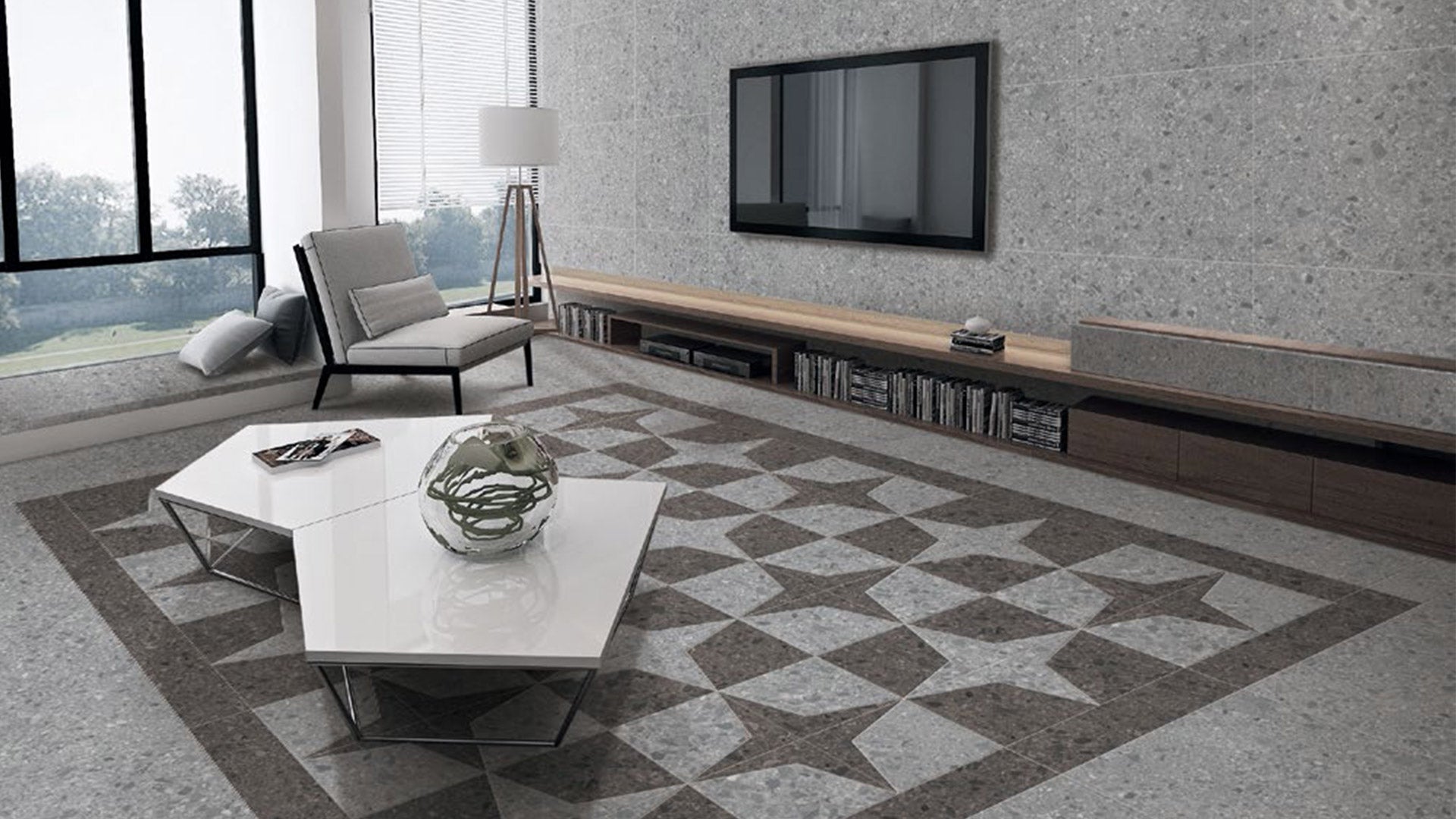 BT3302-3 TERRAZZO GREY 300X600 MATT
