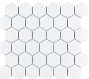 BT628 WHITE MINI HEXAGON SATIN