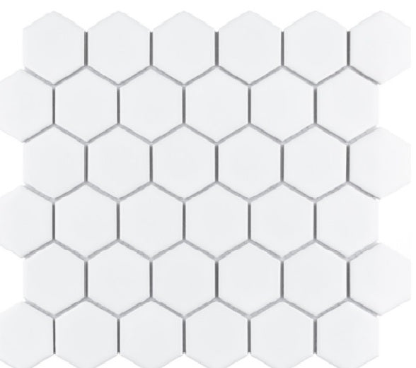 BT628 WHITE MINI HEXAGON SATIN