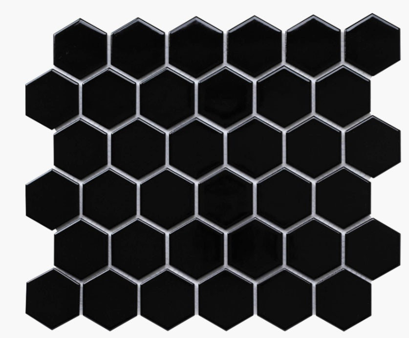 BT629 BLACK MINI HEXAGON POLISHED