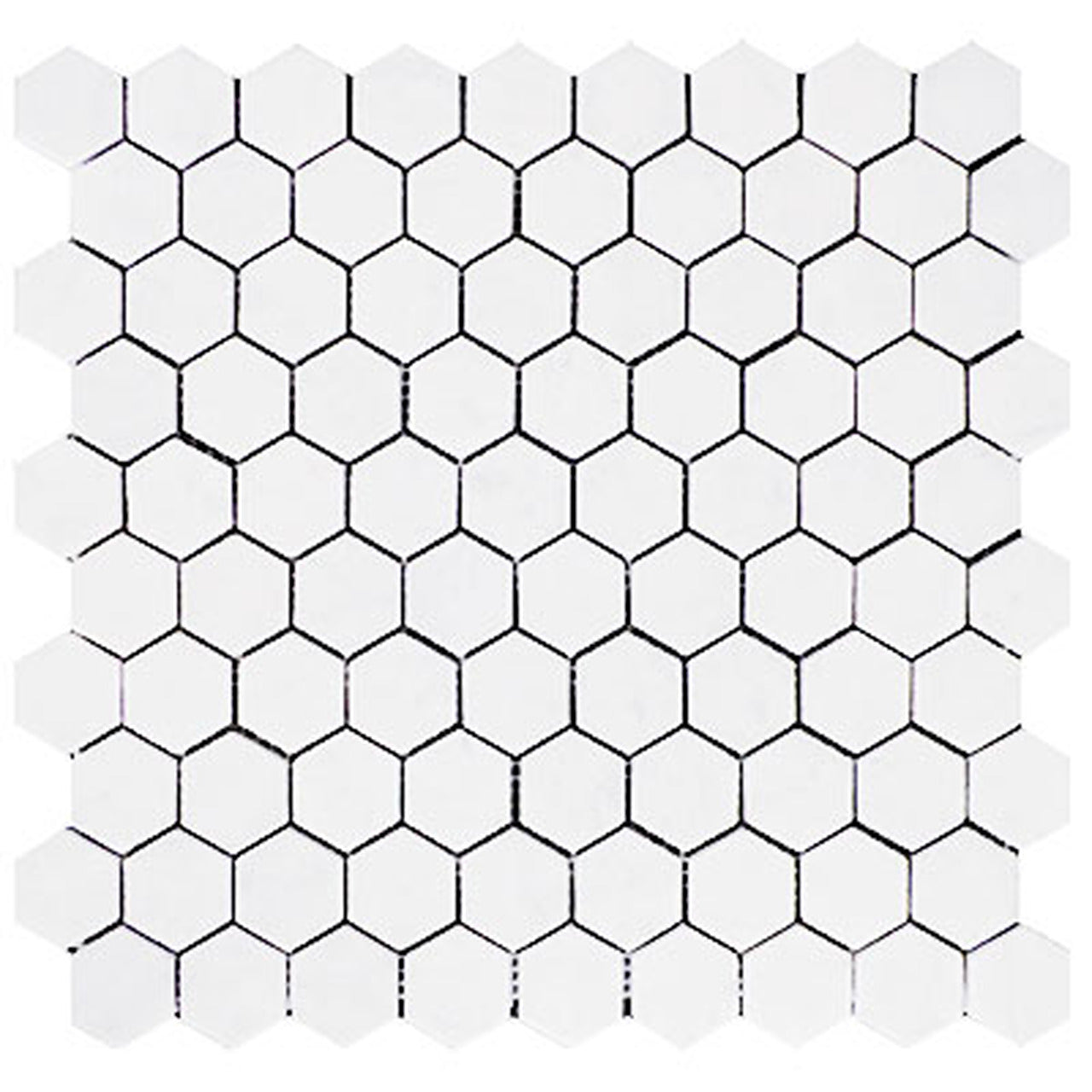 BT631 WHITE MINI HEXAGON POLISHED