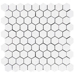 BT631 WHITE MINI HEXAGON POLISHED