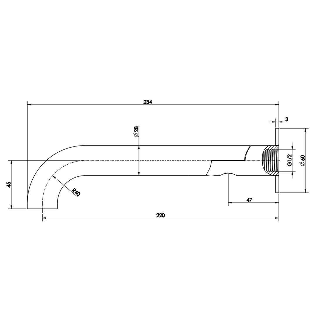 Mica Swivel Bath Spout