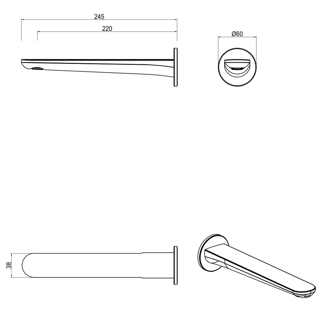 Lantra Bath Spout