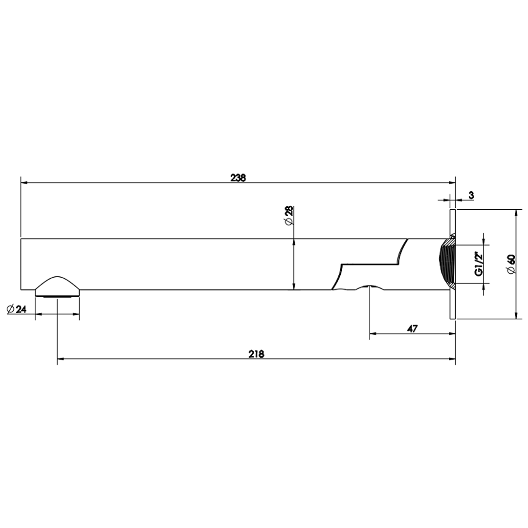 Mica Swivel Bath Spout