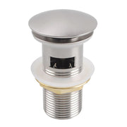Brushed Nickel Pop Up Waste Overflow