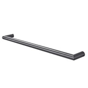 Round Horizontal Brushed Gun Metal Electric Heated Towel Rack Single Bar