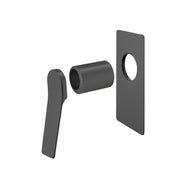 Rushy Square Matte Black Built-in Shower Mixer - Trim Kit