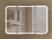 CARYSIL 1200x800mm Grand LED Walnut Shaving Cabinet