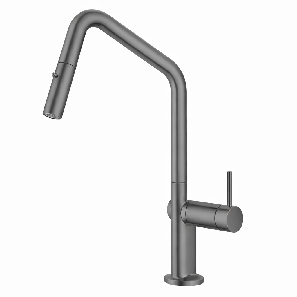 Navona Carysil Angle Gun Metal Pull Out Kitchen Mixer