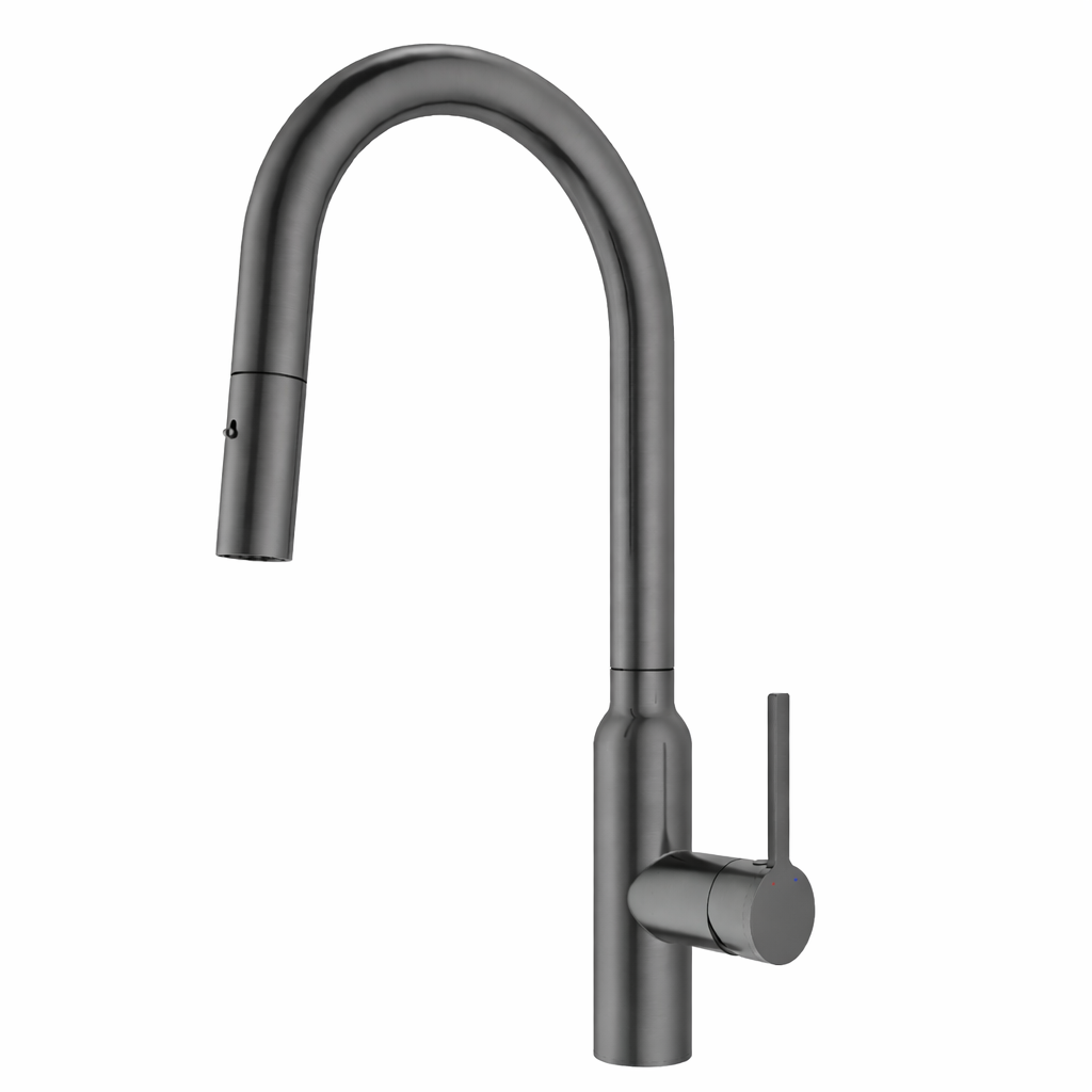 Navona Carysil Round Gun Metal Pull Out Kitchen Mixer