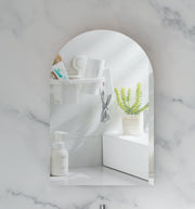 CARYSIL Imperial 600x900mm MATTE WHITE Arch Shaving Cabinet