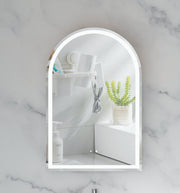 CARYSIL Imperial 600x900mm MATTE WHITE Arch LED Shaving Cabinet