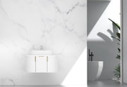Navona Carysil 750mm Fluted Wall Hung Vanity 750 x 469 x 412mm