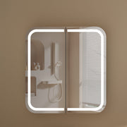 CARYSIL 750x800mm Grand Walnut LED Shaving Cabinet