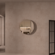 CARYSIL Orbit Series Round  800x800mm Walnut Shaving Cabinet