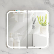 CARYSIL  900x800mm Grand Matte White LED Shaving Cabinet