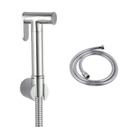 Round Chrome Toilet Bidet(SSHose & ABS Holder)