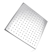 Square Chrome LED Rainfall Shower Head 250mm